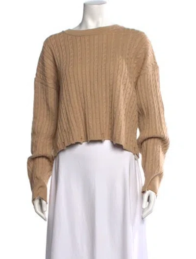 Pre-owned Sandro Crew Neck Sweater In Neutral