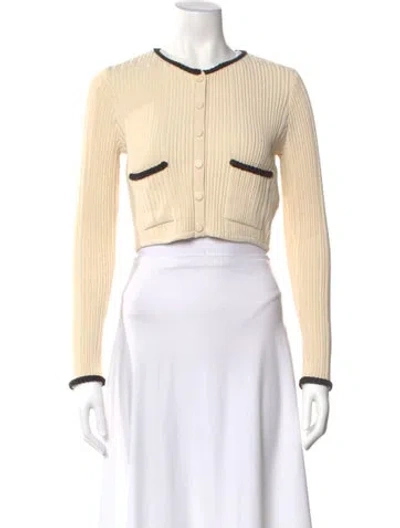 Pre-owned Sandro Crew Neck Sweater In Neutrals