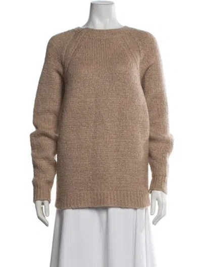Pre-owned Sandro Crew Neck Sweater In Neutrals