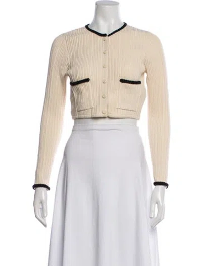 Pre-owned Sandro Crew Neck Sweater In Neutrals