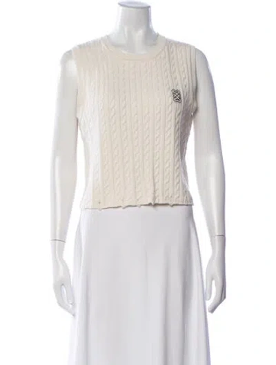 Pre-owned Sandro Crew Neck Sweater In Neutrals