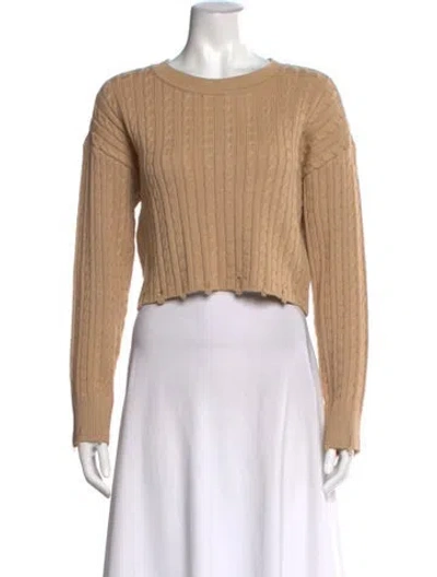 Pre-owned Sandro Crew Neck Sweater In Neutrals
