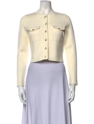 Pre-owned Sandro Crew Neck Sweater In Neutrals