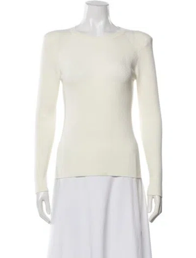 Pre-owned Sandro Crew Neck Sweater In Neutrals/yellow