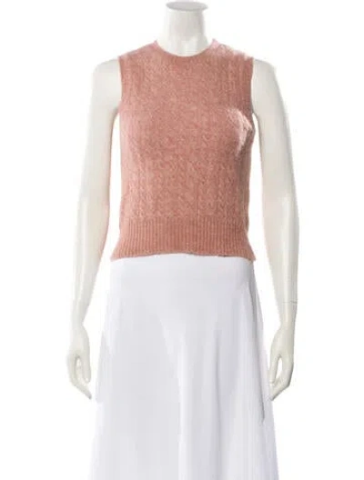 Pre-owned Sandro Crew Neck Sweater In Pink