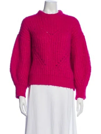 Pre-owned Sandro Crew Neck Sweater In Pink