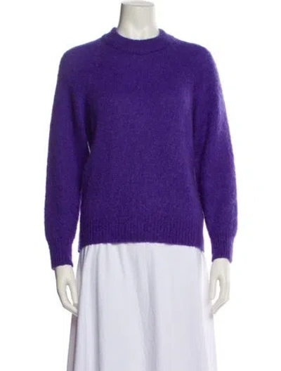Pre-owned Sandro Crew Neck Sweater In Purple
