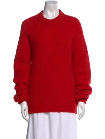 Pre-owned Sandro Crew Neck Sweater In Red