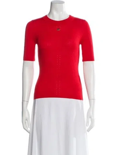 Pre-owned Sandro Crew Neck Sweater In Red