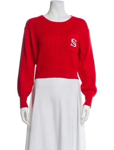 Pre-owned Sandro Crew Neck Sweater In Red
