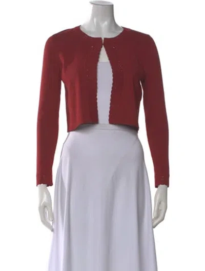 Pre-owned Sandro Crew Neck Sweater In Red