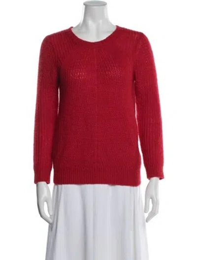 Pre-owned Sandro Crew Neck Sweater In Red