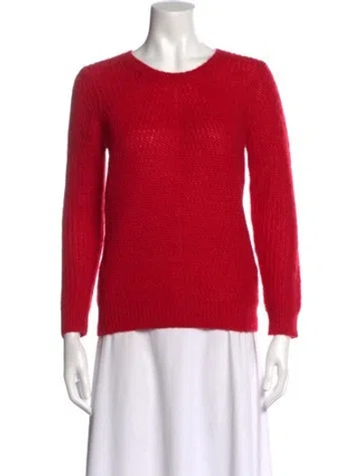 Pre-owned Sandro Crew Neck Sweater In Red