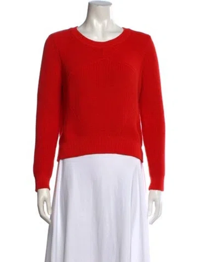 Pre-owned Sandro Crew Neck Sweater In Red
