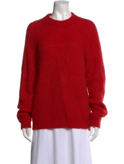 Pre-owned Sandro Crew Neck Sweater In Red