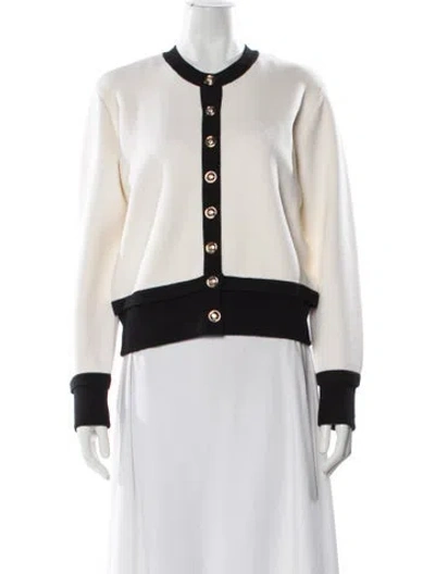 Pre-owned Sandro Crew Neck Sweater In White