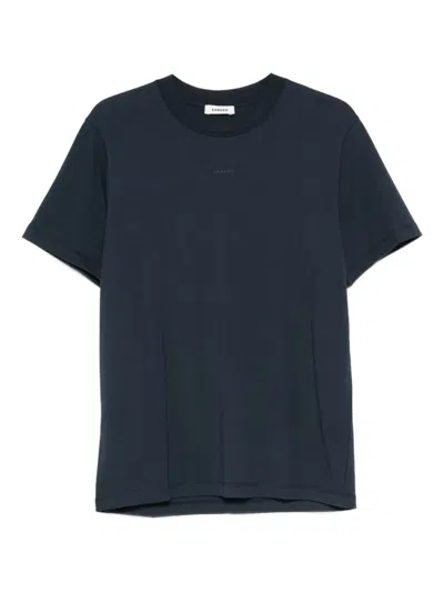Sandro Crew-neck T-shirt In Blue