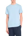Sandro Crewneck Logo Tee In Blue Sky