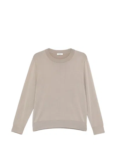 Sandro Crew-neck Long-sleeve Sweater In Brown