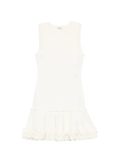 Sandro Crew-neck Mini Dress In White