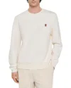 Sandro Crewneck Patch Logo Sweatshirt In Neutral