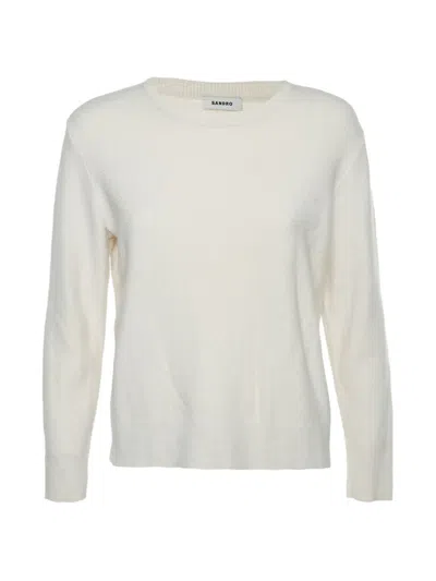 Pre-owned Sandro Crew-neck Sweater In Neutral