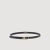 Sandro Croc-effect Leather Belt In Black