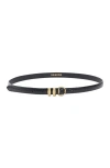 Sandro Croc-effect Leather Belt In Black