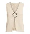 Sandro Crochet Cardigan In Neutral