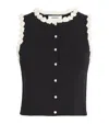 Sandro Crochet-embellished Cardigan In Black