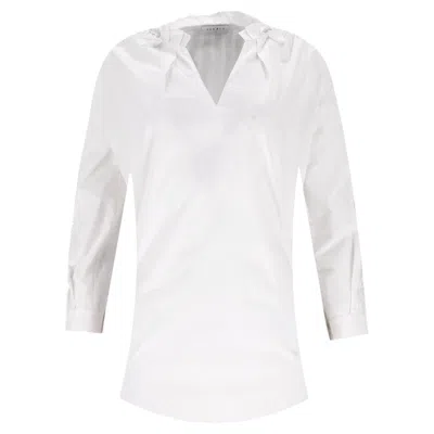 Pre-owned Sandro Crochet Embellished Cotton Shirt In Gray