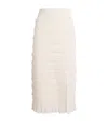 Sandro Tassel-detailing Pointelle Midi Skirt In Beige