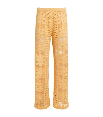 SANDRO CROCHET STRAIGHT TROUSERS