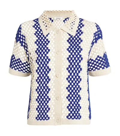 Sandro Crochet Stripe Shirt