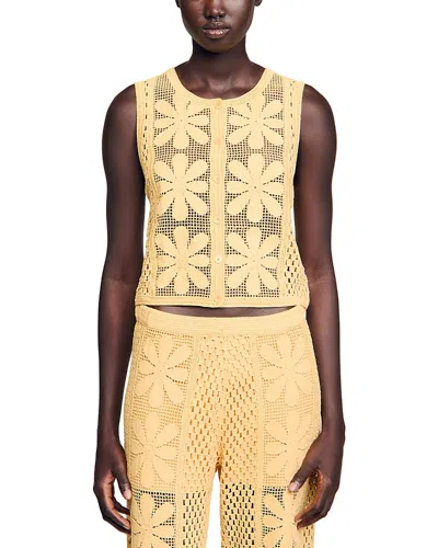 SANDRO CROCHET TOP