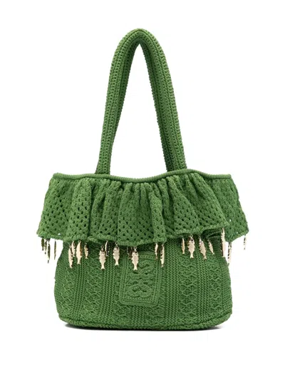 Sandro Crochet Tote Bag