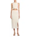 Sandro Womens Floral-crochet Split-hem Knitted Midi Skirt Naturels In Ecru