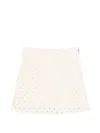 Sandro Crocheted Mini Skirt In Neutral