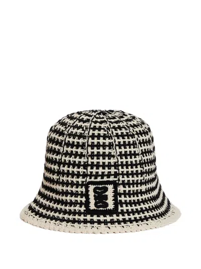 Sandro Crochet-knit Bucket Hat In Neutral