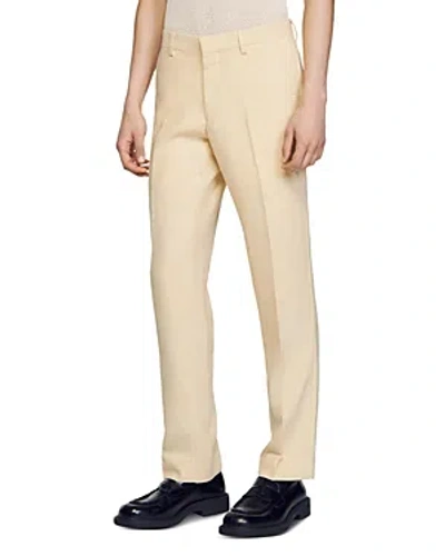 Sandro Croise Dress Pants In Beige