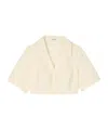 Sandro Cropped Gathered Shirt In White