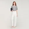 Sandro Cropped Houndstooth Tweed Jacket In Gray