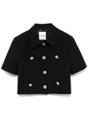 Sandro Cropped Jacket In Black