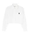 Sandro Monogram-embroidered Cotton Shirt In White