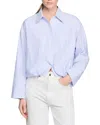Sandro Strip-pattern Shirt In Blue