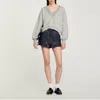 Sandro Cropped Sweatshirt In Grey