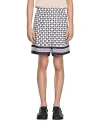 Sandro Square Cross Logo-print Bermuda Shorts In Ecru  Navy