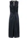 Sandro Crystal-embellished Midi Dress In Bleus