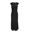 Sandro Crystal-embellished Midi Dress In Black