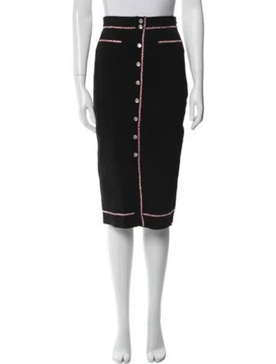 Pre-owned Sandro Crystal Embellishments Knee-length Skirt In Black